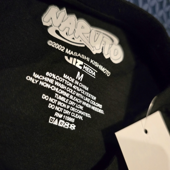 Naruto Boy's Long Sleeve Graphic Tee Black NWT Size Medium - Picture 8 of 9